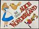 Alice In Wonderland Original Quad Movie Cinema Poster Disney 1970s Rr
