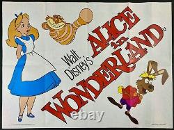Alice in Wonderland Original Quad Movie Cinema Poster Disney 1978 RR