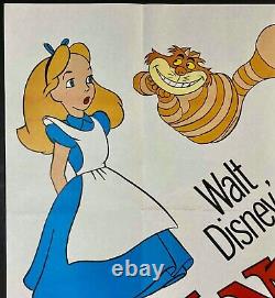 Alice in Wonderland Original Quad Movie Cinema Poster Disney 1978 RR