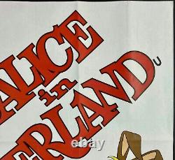 Alice in Wonderland Original Quad Movie Cinema Poster Disney 1978 RR