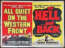 All Quiet Western Front / Hell and Back Original Quad Movie Poster