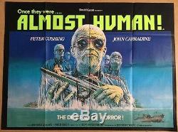 Almost Human-Original British Quad Cinema Movie Poster, Peter Cushing, Video Nasty