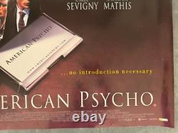 American Psycho 2000 Horror ORIGINAL ROLLED UK QUAD CINEMA poster