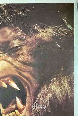 American Werewolf in London Original Quad Movie Poster LINEN BACKED John Landis