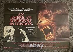 An American Werewolf In London Original Uk Quad Poster 30 X40 Signed
