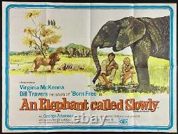 An Elephant Called Slowly Original Quad Movie Film Cinema Poster 1969 Born Free