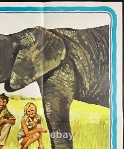 An Elephant Called Slowly Original Quad Movie Film Cinema Poster 1969 Born Free