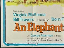 An Elephant Called Slowly Original Quad Movie Film Cinema Poster 1969 Born Free