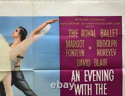 An Evening With The Royal Ballet Original Quad Film Poster 1963 Fonteyn, Nureyev