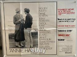 Annie Hall Original UK Quad Film Poster 1977 Nervous Romance Woody Allen