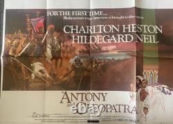 Antony and Cleopatra ORIGINAL Quad Film Poster Charlton Heston Shakespeare 1972