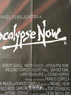 Apocalypse Now Original Quad Movie Cinema Poster. Marlon Brando, Martin Sheen