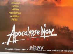 Apocalypse Now Redux UK Quad Film Poster Marlon Brando 30 x 40 Inches Excellent