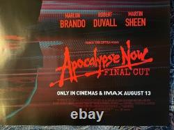 Apocalypse Now final cut 2019 original UK quad movie poster 30x40'