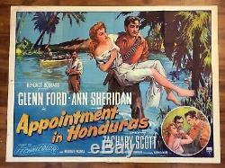 Appointment in Honduras 1953 British Quad Movie Poster