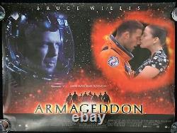 Armageddon ORIGINAL Quad Movie Poster Ben Affleck Bruce Willis 1998