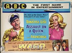 Assault on a Queen Original Quad Movie Cinema Poster Frank Sinatra ABC 1966