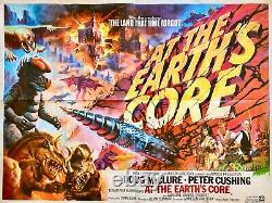At The Earth's Core Original 1976 Quad Film Poster McClure Cushing Chantrell Art
