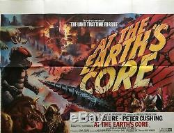 At the Earths Core Original Movie Quad Poster 1976 Peter Cushing Chantrell Art