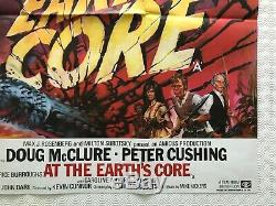 At the Earths Core Original Movie Quad Poster 1976 Peter Cushing Chantrell Art