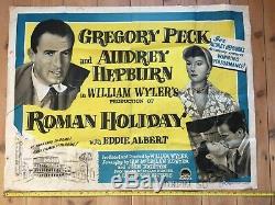 Audrey Hepburn Roman Holiday Original UK Quad Film Poster RARE