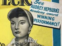 Audrey Hepburn Roman Holiday Original UK Quad Film Poster RARE