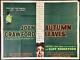Autumn Leaves Original Quad Movie Film Cinema Poster Joan Crawford 1956