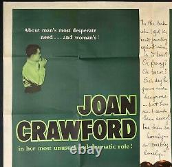 Autumn Leaves Original Quad Movie Film Cinema Poster Joan Crawford 1956