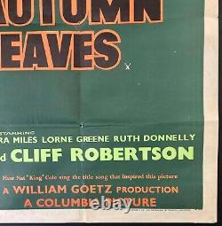 Autumn Leaves Original Quad Movie Film Cinema Poster Joan Crawford 1956