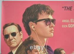 BABY DRIVER (2017) Original Cinema Quad Movie Poster Ansel Elgort, Rory Kurtz