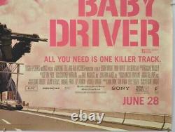 BABY DRIVER (2017) Original Cinema Quad Movie Poster Ansel Elgort, Rory Kurtz
