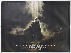 BATMAN BEGINS (2005) Original Cinema Quad Film Poster (Teaser) Christian Bale