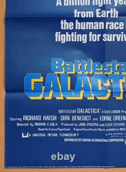 BATTLESTAR GALACTICA (1978) original UK quad poster Tanenbaum art sci-fi BATTLESTAR GALACTICA (1978) original UK quad poster Tanenbaum art sci-fi