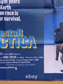 BATTLESTAR GALACTICA (1978) original UK quad poster Tanenbaum art sci-fi