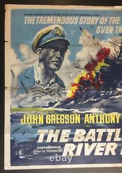 BATTLE OF THE RIVER PLATE 1956 Original Cinema UK Quad Movie POSTER Variant RARE