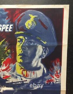 BATTLE OF THE RIVER PLATE 1956 Original Cinema UK Quad Movie POSTER Variant RARE