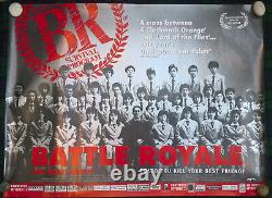 BATTLE ROYALE / (RARE) UK orig film quad poster / venue strip