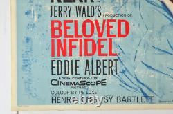 BELOVED INFIDEL (1959) Original Quad Movie Poster Gregory Peck Chantrell Art