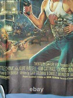 BIG TROUBLE IN LITTLE CHINA (1986) original UK QUAD POSTER awesome Bysouth art