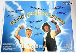 BILL & TED'S EXCELLENT ADVENTURE 1989 British UK Quad Original Movie Film 1980s