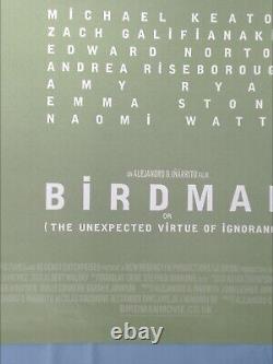 BIRDMAN (2014) rare original'Art Style' UK d/s quad movie poster Michael Keaton