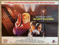 BLADE RUNNER Original British Quad Movie Poster Ridley Scott Harrison Ford Hauer