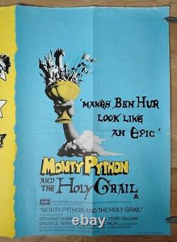 BLAZING SADDLES / MONTY PYTHON AND THE HOLY GRAIL original UK d/b quad poster