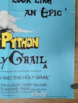 BLAZING SADDLES / MONTY PYTHON AND THE HOLY GRAIL original UK d/b quad poster