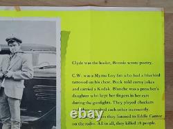 BONNIE AND CLYDE (1967) original quad movie poster Warren Beatty, Faye Dunaway