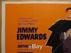 BOTTOMS UP! (1960) original UK quad film/movie poster, Jimmy Edwards, rare
