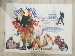 BULLSEYE 1990 BRITISH COMEDY QUAD FILM POSTER Roger Moore Michael Caine SIGNED
