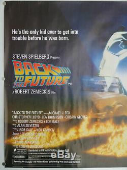 Back to the future (ROLLED) 1985 uk quad cinema film poster michael j fox