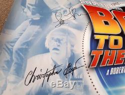 Back to the future signed autograph original cinema quad poster x3