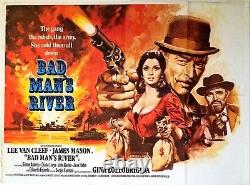 Bad Man's River Original Uk Quad Film Poster 1971 Lee Van Cleef, Tom Chantrell